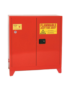 Eagle PI-32LEGS Manual Two Door Combustibles Tower Safety Cabinet with Legs, 40 Gallons, Red