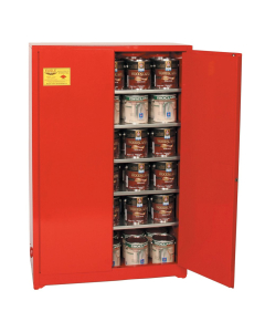 Eagle PI-47 Manual Two Door Combustibles Safety Cabinet, 60 Gallons, Red (Example of Use)