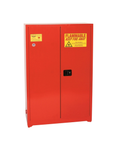 Eagle PI-77 Manual Two Door Combustibles Safety Cabinet, 30 Gallons, Red