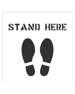 National Marker 24" x 24" Stand Here Floor Stencil