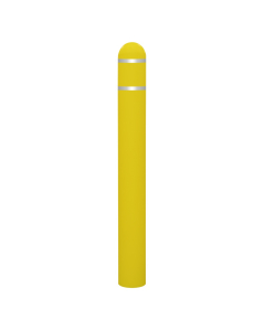 IdealShield 4" Dome Top Bollard Cover 1/8" Thick Post Protector Sleeve 69" H  (Shown in Yellow)