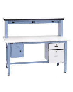 Proline Technical Workstation With 90-Degree Rolled Front Edge, Drawers, 6 Prewired Outlets