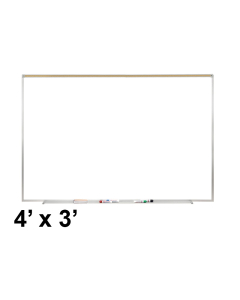 Ghent PRM1-34-4 Proma 4 ft. x 3 ft. Magnetic Projection Whiteboard with Map Rail