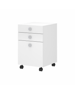 Bush Furniture Echo 3-Drawer Mobile File Cabinet, White