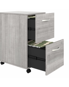 Bush Furniture Studio A 16" W 2-Drawer Mobile File Cabinet, Assembled, Platinum Gra