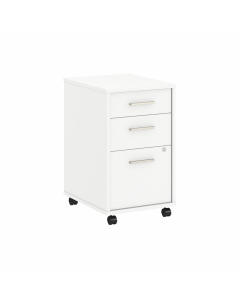 Bush Furniture Method 3-Drawer Mobile File Cabinet, White