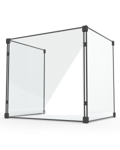 Goff 22" W x 20" H Freestanding Clear Soft PVC 3-Sided Sneeze Guard