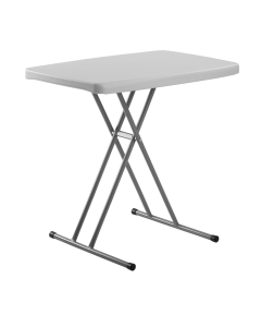 NPS 20" W x 30" D Height Adjustable Personal Folding Table, Speckled Grey