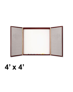 Quartet 4 ft. x 4 ft. Laminate Whiteboard & Bulletin Board Conference Room Cabinet