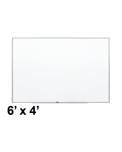 Quartet Fusion 6' x 4' Silver Aluminum Frame Nano-Clean Magnetic Whiteboard