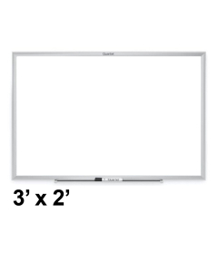 Quartet 3' x 2' Silver Aluminum Frame Classic Magnetic Whiteboard