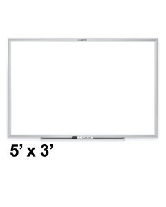 Quartet 5' x 3' Silver Aluminum Frame Classic Magnetic Whiteboard