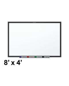 Quartet Classic 8' x 4' Black Frame Melamine Whiteboard