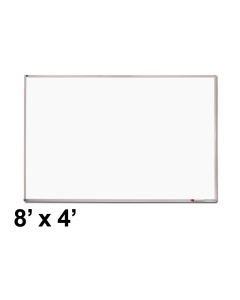 Quartet Standard 8' x 4' Aluminum Frame Melamine Whiteboard
