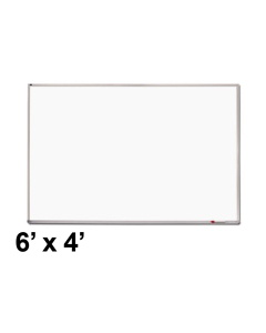 Quartet DuraMax 6' x 4' Aluminum Frame Magnetic Porcelain Whiteboard