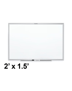 Quartet Classic Series 2 ft. x 1.5 ft. Silver Aluminum Frame Melamine Whiteboard