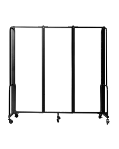 NPS Robo 72" H Frosted Acrylic Plexiglass Mobile Room Divider 