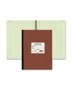 National Brand 9-1/4" X 11-3/4" 75-Sheet Quadrille Rule Computation Notebook, Green Paper