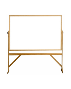 Ghent Dry Erase 6' x 4' Wood Frame Reversible Whiteboard Stand