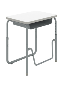 Safco AlphaBetter 2.0 Dry Erase 28" x 20" Height-Adjustable Student Desk with Book Box