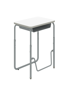 Safco AlphaBetter 2.0 Dry Erase 28" x 20" Height-Adjustable Classroom Student Desk with Book Box