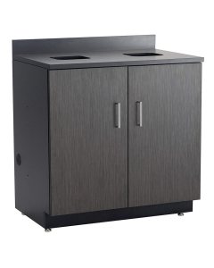 Safco 36" W x 25" D Hospitality Waste Receptacle Base Cabinet (Shown in Black)