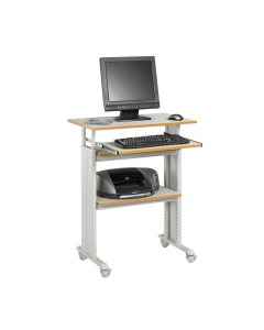 Safco Muv 29.5" W Height-Adjustable Stand-Up Office Desk, Grey