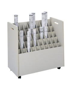 Safco 50-Compartment Mobile Roll File Cart