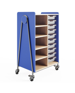 Safco Whiffle 48" H Classroom Open Storage Cart (Shown in Navy)