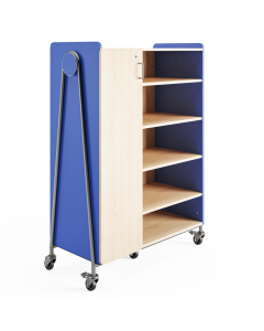 Safco Whiffle 5-Shelf Classroom Storage Cabinet with Clear Trays (Shown in Navy)
