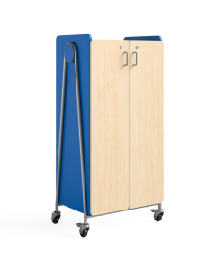 Safco Whiffle 60" H Classroom Storage Cabinet with Trays (Shown in Navy)
