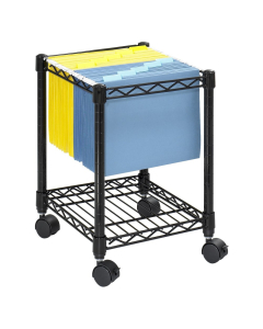 Safco Compact Mobile Wire File Cart