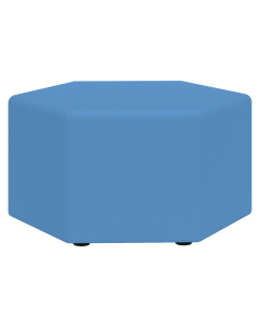 Safco Learn 30" Hexagon Vinyl Soft Seating Ottoman (Shown in Blue)