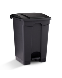 Safco 12 Gal. Plastic Step-On Trash Receptacle (Shown in Black)