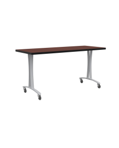 Safco Rumba 60" W x 24" D Fixed Base Training Table with T-Legs & Casters