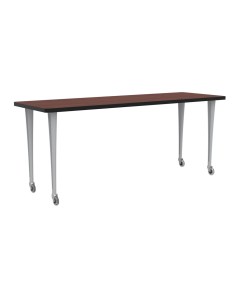 Safco Rumba 72" W x 24" D Fixed Base Training Table with Post-Legs & Casters