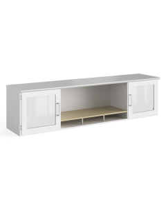 Safco Resi 72" W Wall Mounted Office Hutch with Glass Doors