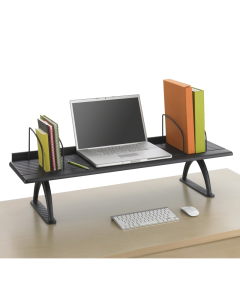 Safco 42" W x 8-1/4" H Desk Riser, Black