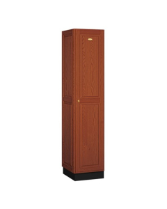 Salsbury 1-Tier, 1 Wide Solid Oak Executive Wood Locker, 16" W (Shown in 18"D)