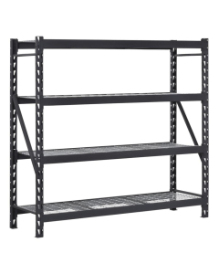 Sandusky 84" W x 24" D x 84" H 4-Shelf Welded Steel Shelving Storage Rack