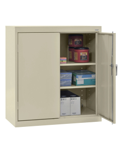 Sandusky 36" W x 24" D x 36" H Classic Counter-Height Storage Cabinet, Assembled (Shown in Putty)