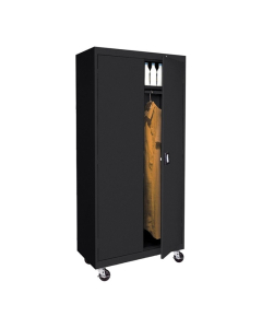 Sandusky 36" W x 24" D x 78" H Transport Mobile Wardrobe Storage Cabinet, Assembled (Shown in Black)