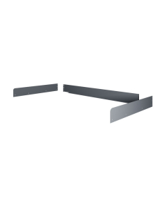 Tennsco Side & Back Rail Kit for All-Purpose Workbenches - Shown in Medium Grey