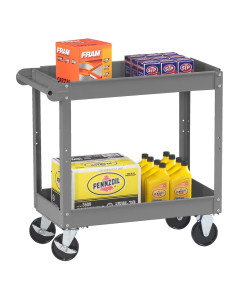 Tennsco 240 lb Load 16" x 30" Steel Service Cart (Shown with accessories, not included)