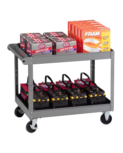 Tennsco 240 lb Load 24" x 36" Steel Service Cart (Shown with accessories, not included)