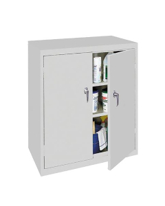 Steel Cabinets USA ABL-364 36" W x 18" D x 42" H 2 Shelf Counter Height Storage Cabinets Shown in White