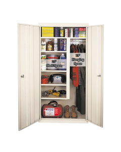 Steel Cabinets USA AF-361 36" W x 21" D x 72" H 5 Shelf Combination Storage Cabinets  Shown in Putty