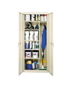 Steel Cabinets USA J-318 30" W x 18" D x 72" H 5 Shelf Janitorial/Combination Storage Cabinets Shown in Putty