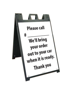 National Marker 25" x 45" Please Call A-Frame Floor Sign Stand