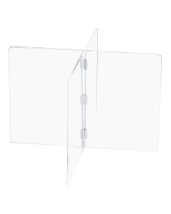 Pacesetter 23.5" H Freestanding 4-Person Clear Acrylic Plexiglass Tabletop Safety Partition (Shown in 34" W)